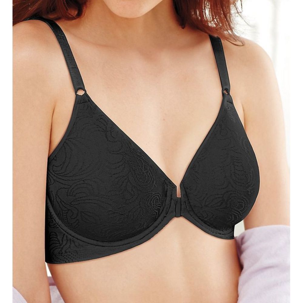 Bali Comfort Revolution Front-Close Underwire Bra -  Black  3P66